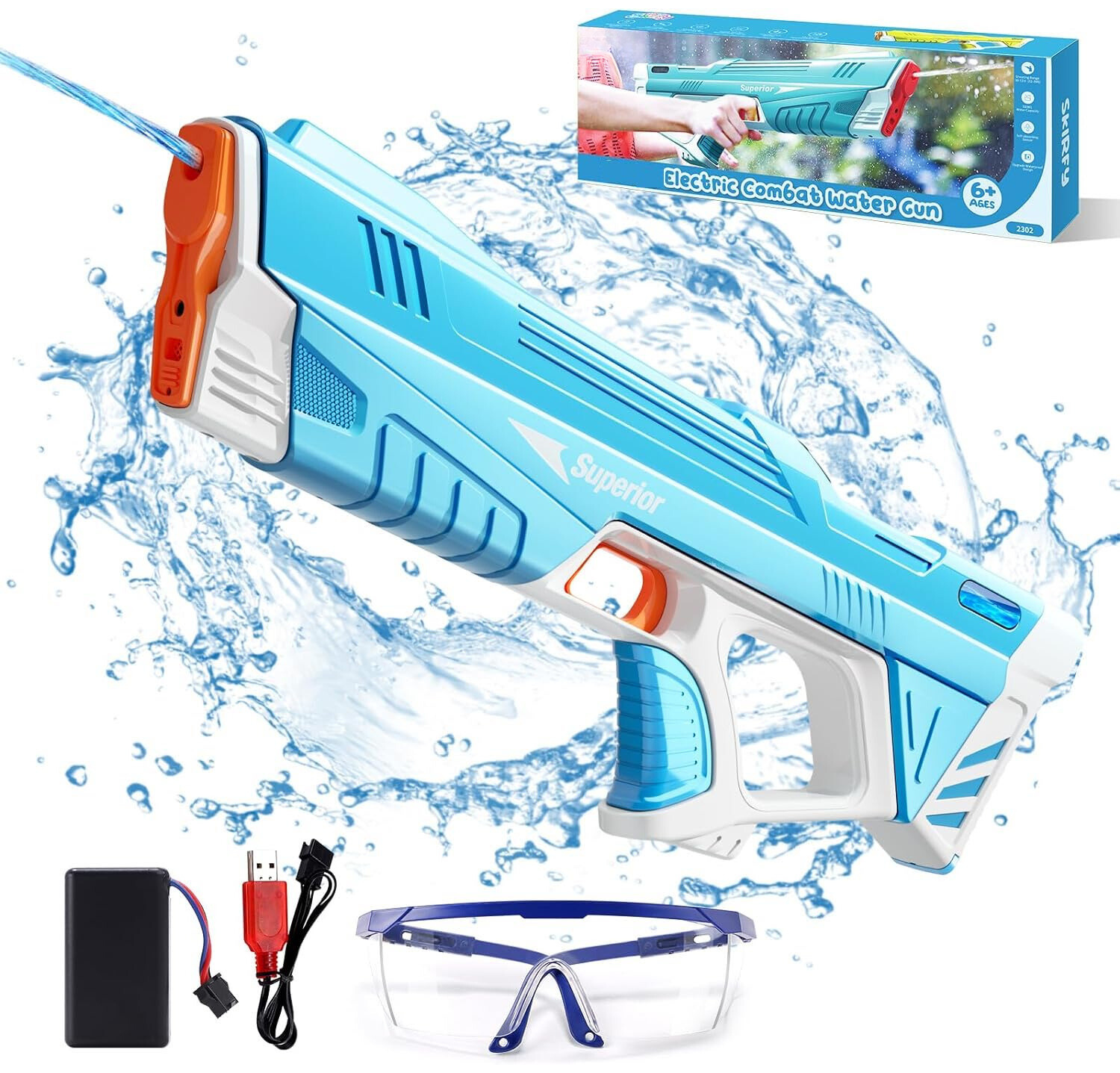 Electric Water Gun for Children Adults Powerful High Capacity