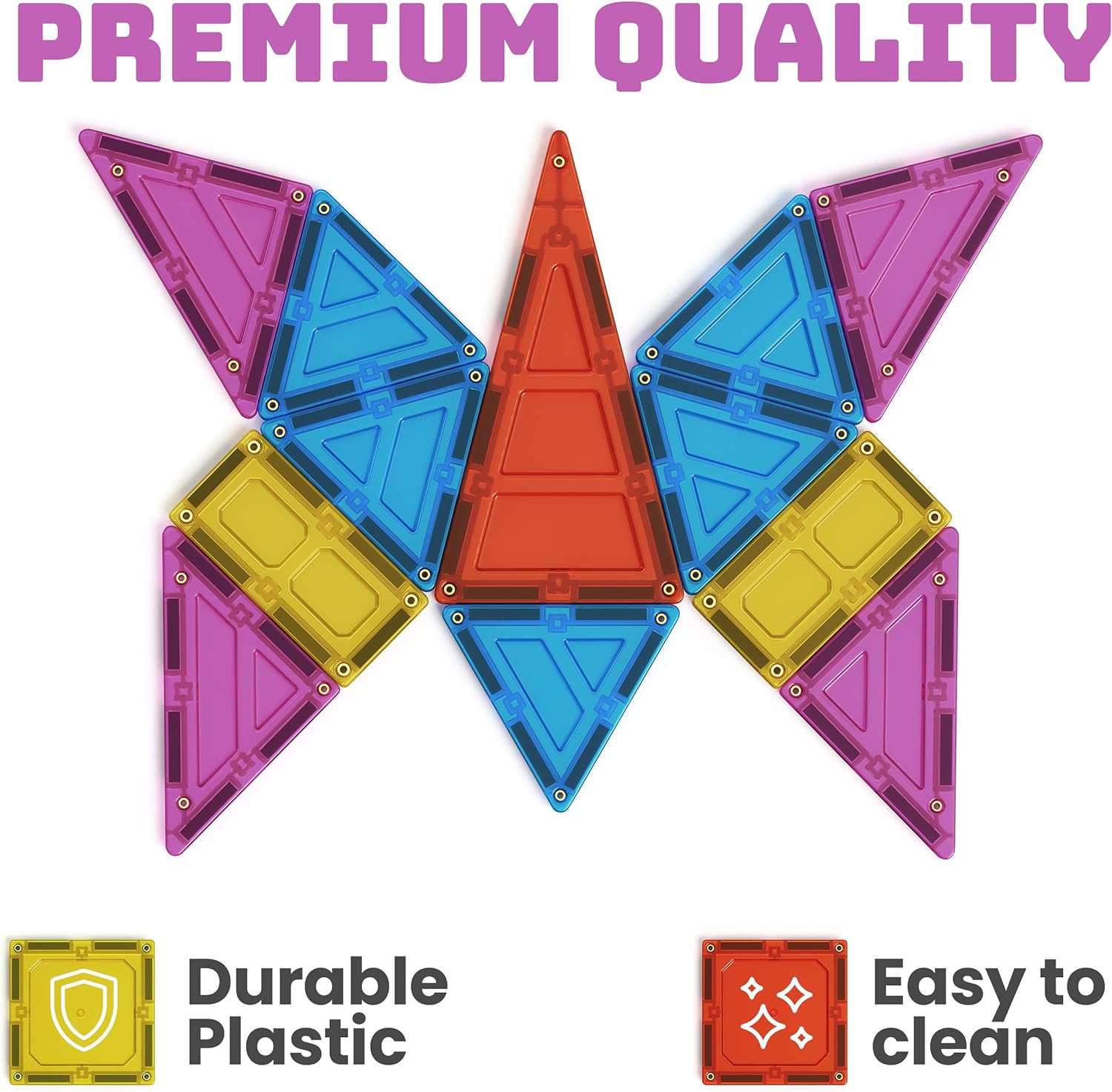 3D Magnetic Tiles Building Blocks Set for Kids