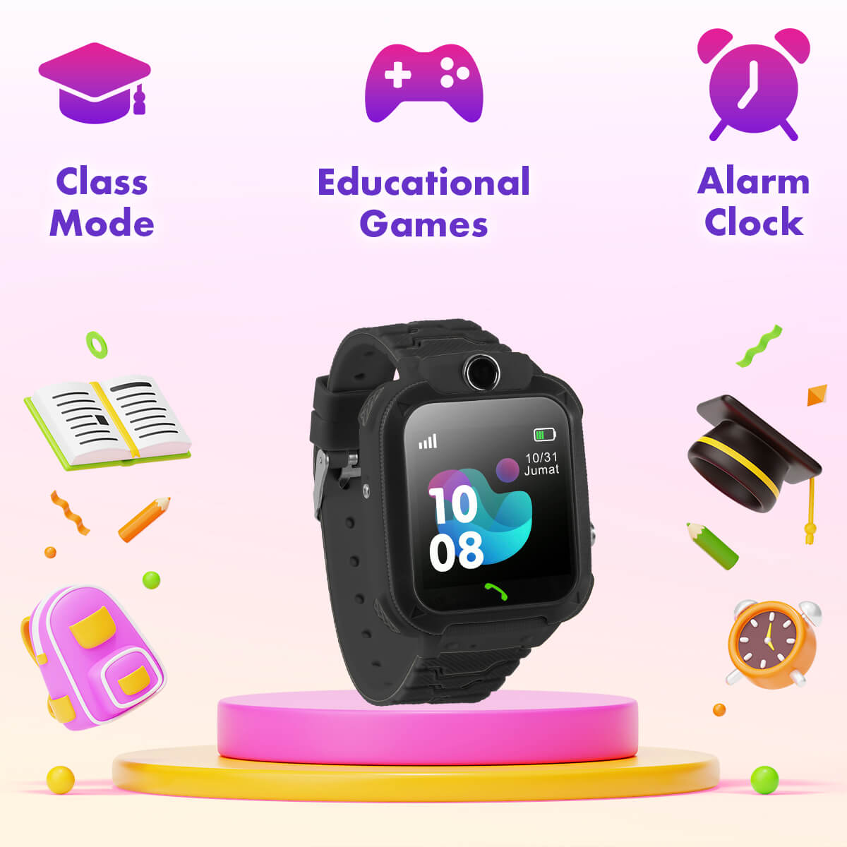 Kids Smart Watch - SOS Button, Audio Calls & Messages