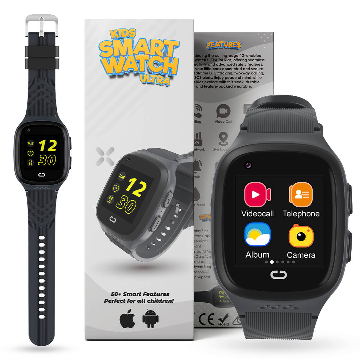 4G Kids Smart Watch ULTRA - AGPS, Video Call, SOS *New Model*