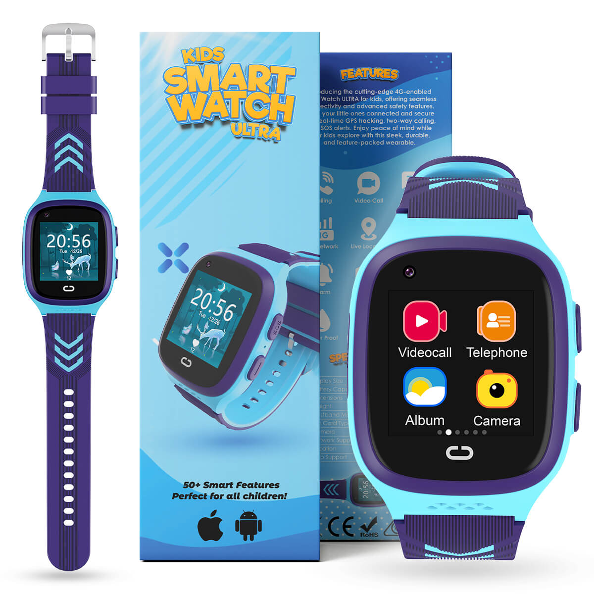 4G Kids Smart Watch ULTRA - AGPS, Video Call, SOS *New Model*